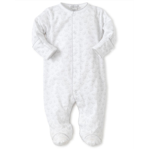 Kissy Kissy kids zip footie in ele-fun silver