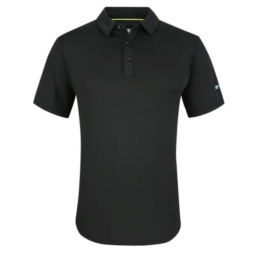 Tom Baine mens performance solid four-way stretch golf polo