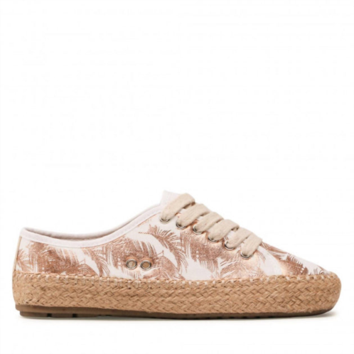 EMU Australia womens agonis espadrille trainers in white palm