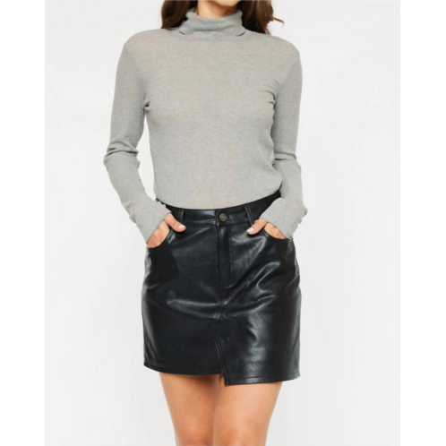 KanCan faux leather skirt in black