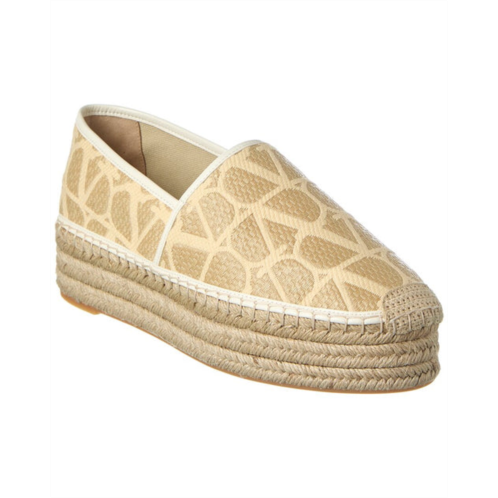 Valentino vlogo canvas platform espadrille