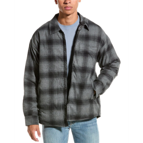 FRAME Denim padded plaid overshirt