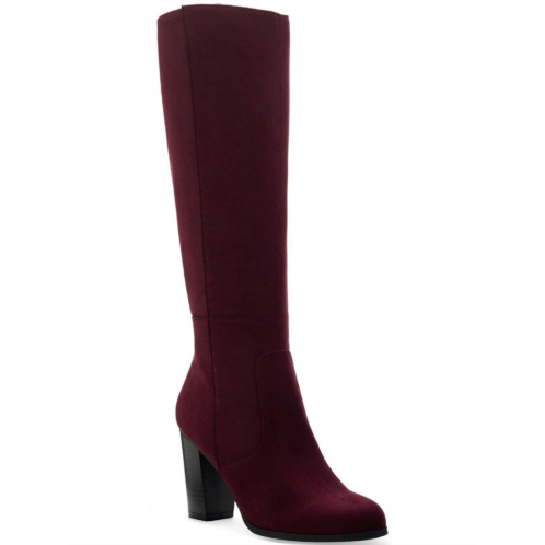 Style & Co. addyy womens faux suede block heel knee-high boots