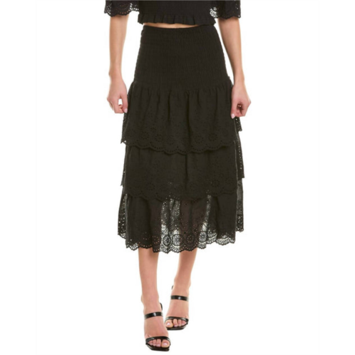 ALLISON NEW YORK dani midi skirt in black