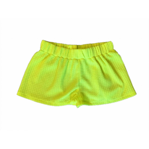 Sparkle by Stoopher kids waffle knit shorts in neon yellow