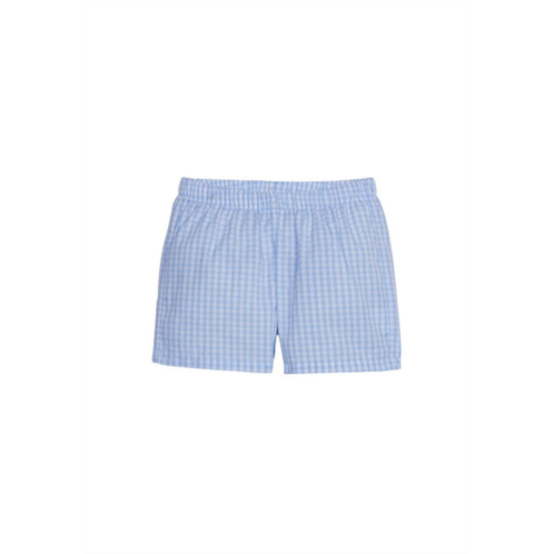 LITTLE ENGLISH kids cotton shorts in blue plaid