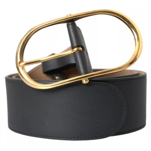 Dolce & Gabbana leather oval metal buckle womens belt