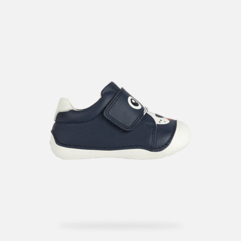 Geox navy tutim puppy velcro shoes