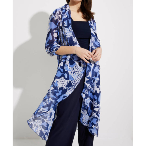 Joseph Ribkoff animal print cover-up in blue/vanilla