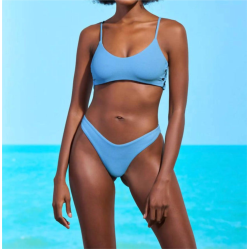 MAAJI splendour high leg bikini bottom in stone blue