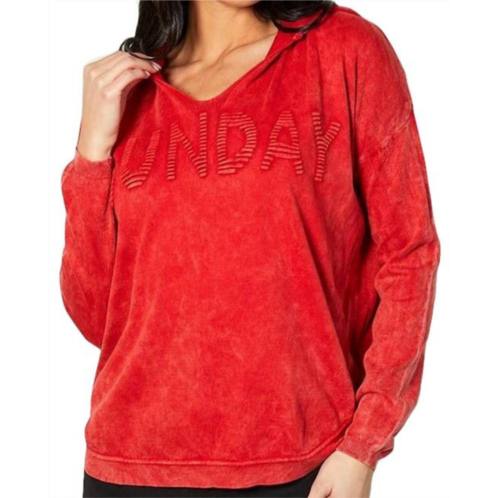 ANGEL sunday hoodie pullover in red