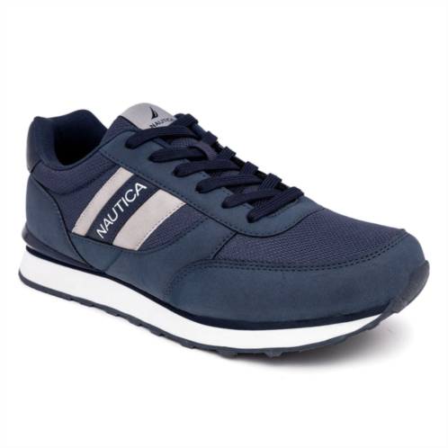 Nautica mens logo lace-up sneaker