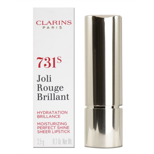 Clarins joli rouge brilliant 731s roseberry sheer lipstick 0.1 oz