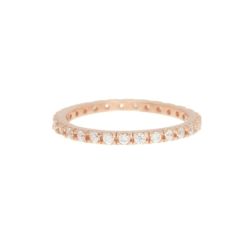 Adornia crystal eternity band ring rose gold