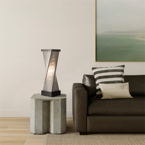 Nova of California torque 24 accent table lamp in espresso and satin nickel with online switch