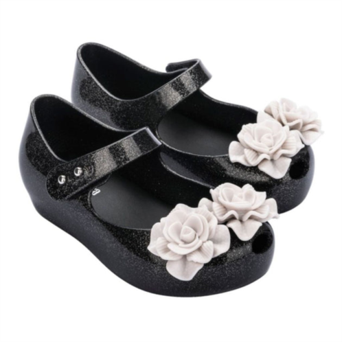 MELISSA black & white flower jelly shoes