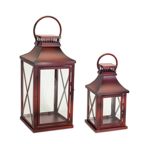 HouzBling lantern (set of 2) 14h, 20h metal/glass