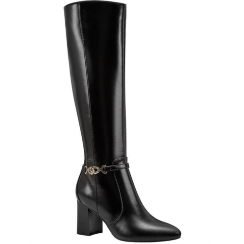 Bandolino brenda womens faux leather zipper knee-high boots