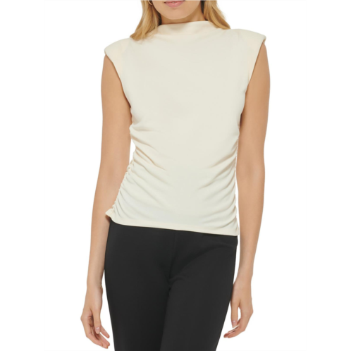 DKNY womens ruched polyester pullover top