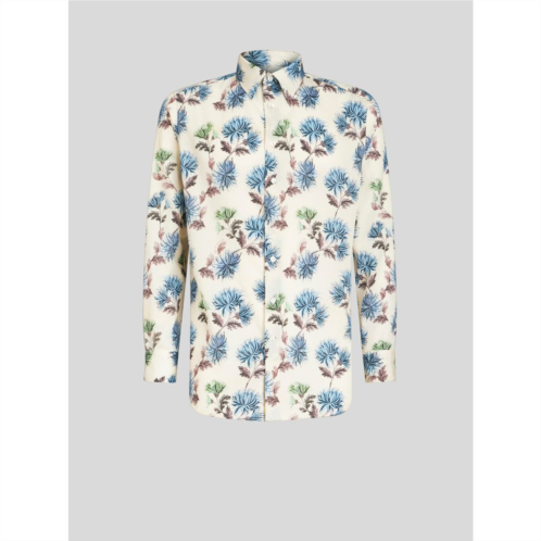 ETRO shirt with dahlias and mini logo