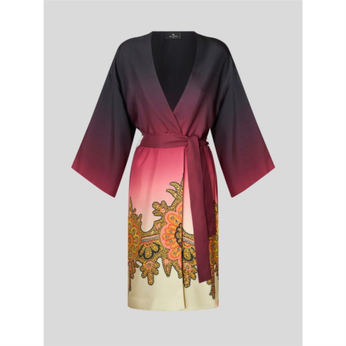 ETRO colour shaded twill duster coat