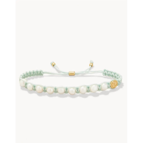 Spartina 449 friendship bracelet in sea foam/pearl