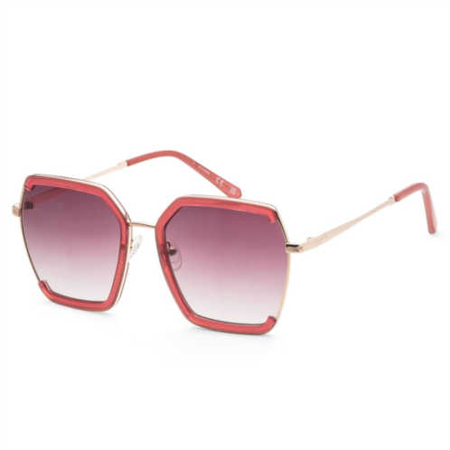 Guess womens 58mm red sunglasses gf0418-69t