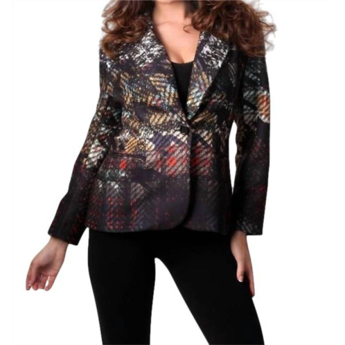 ANGEL graphic blazer in blackmulti