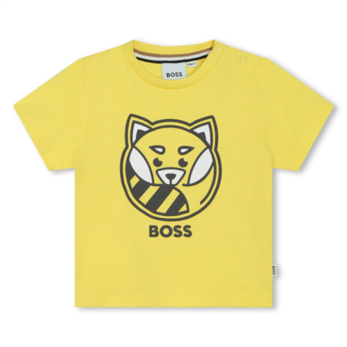 BOSS yellow logo t-shirt