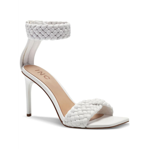 INC adalie womens faux leather braided ankle strap