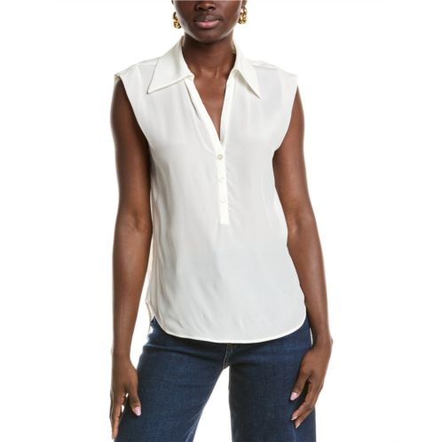 Equipment henley silk blouse