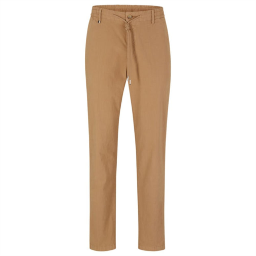 BOSS slim-fit pants in paper-touch stretch cotton