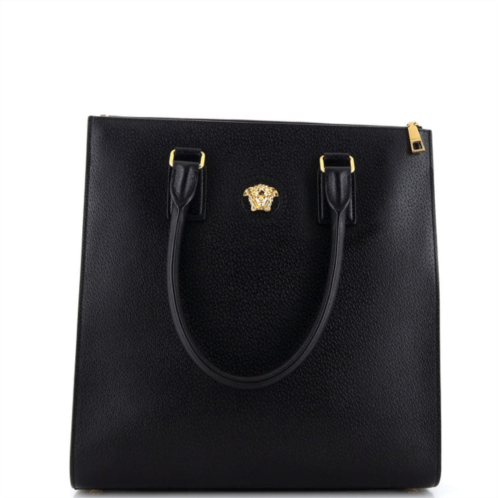 Versace la medusa zip tote bag leather