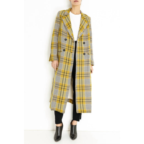 Forte Forte long tartan coat in stella