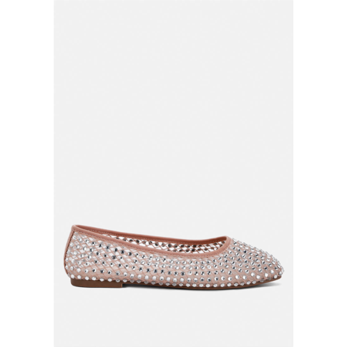 London Rag orson naked rhinestone ballerinas