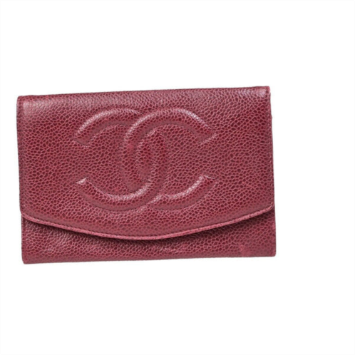 Chanel logo cc leather wallet (pre-owned)