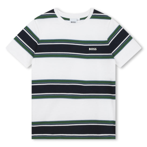 BOSS white & green logo t-shirt