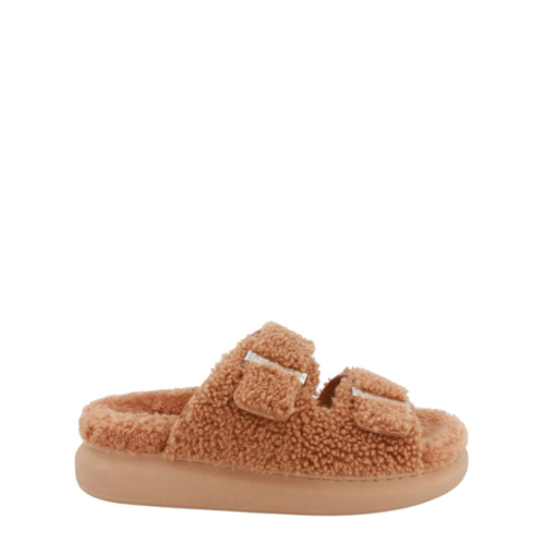 Alexander McQueen shearling slide sandals