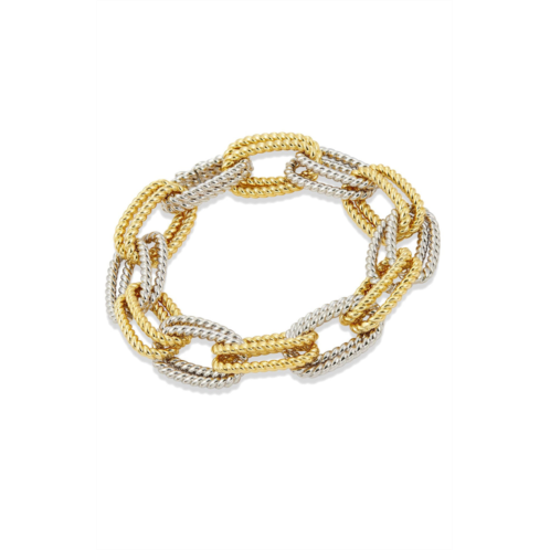 SAVVY CIE JEWELS two tone plated double link bracelet