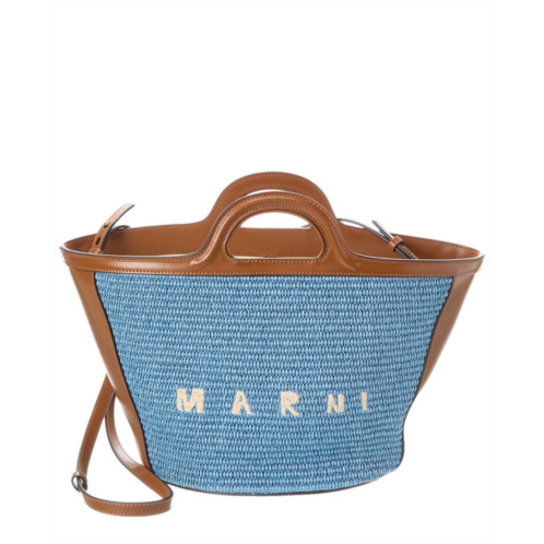 Marni tropicalia small leather tote