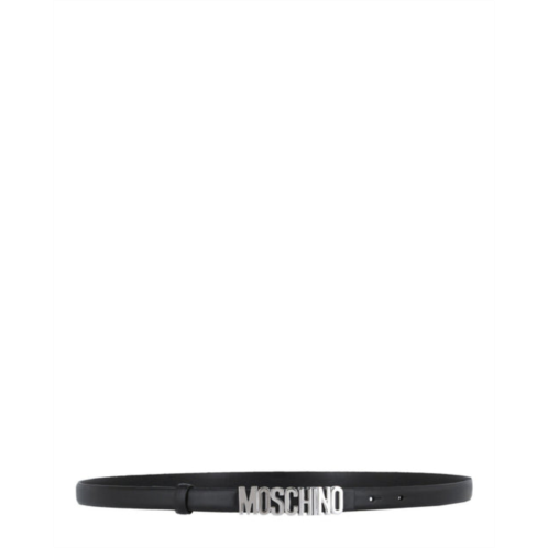 Moschino thin leather logo belt