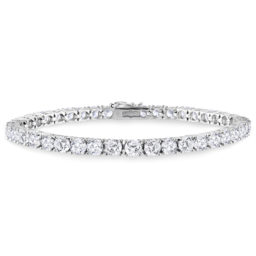 Mimi & Max 18 4/5ct tgw cubic zirconia tennis bracelet in sterling silver