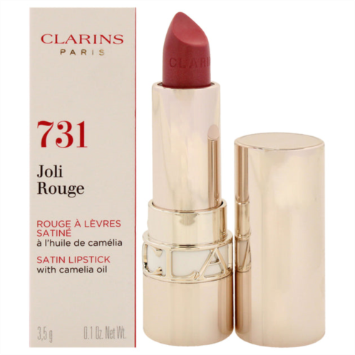 Clarins joli rouge satin lipstick - 731 rose berry by for women - 0.1 oz lipstick