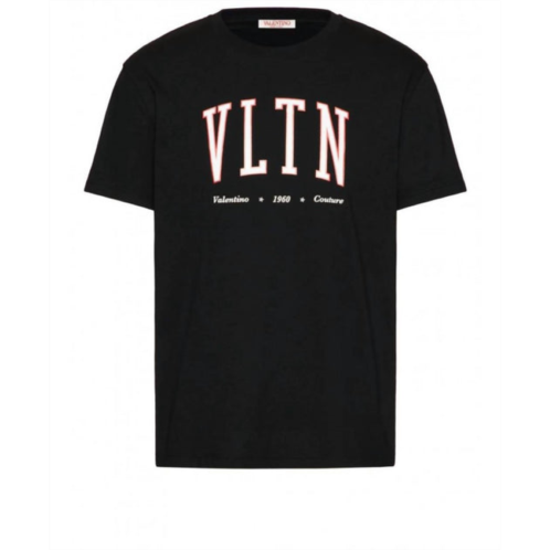 Valentino Garavani mens outline short sleeve crew neck t-shirt in black