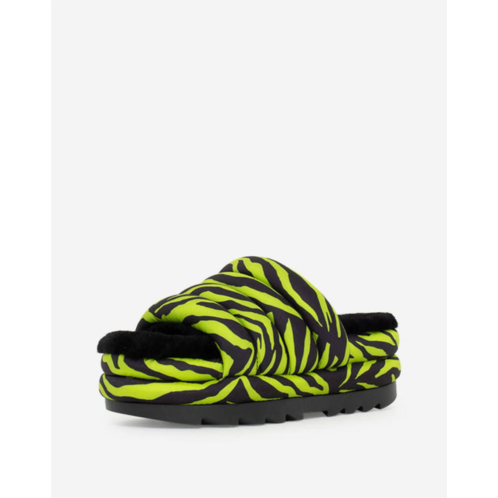 UGG maxi slide tiger print in key lime