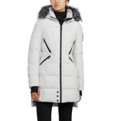 Pajar womens womens january down chevron puffer with detachable hood fur