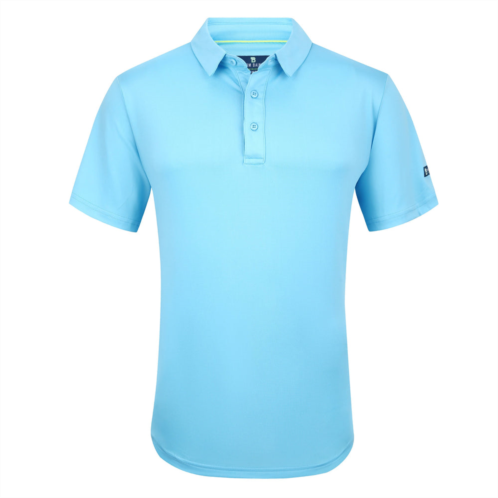 Tom Baine mens performance solid four-way stretch golf polo