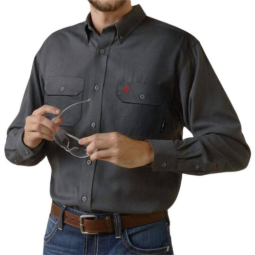 ARIAT air inherent work shirt in charcoal heather