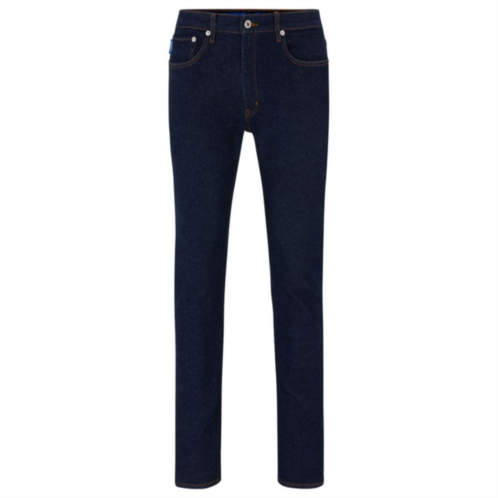 HUGO extra-slim-fit jeans in dark-blue stretch denim