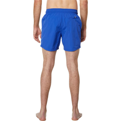 Hugo Boss men standard octopus trunks drawstring swim shorts blue aegean